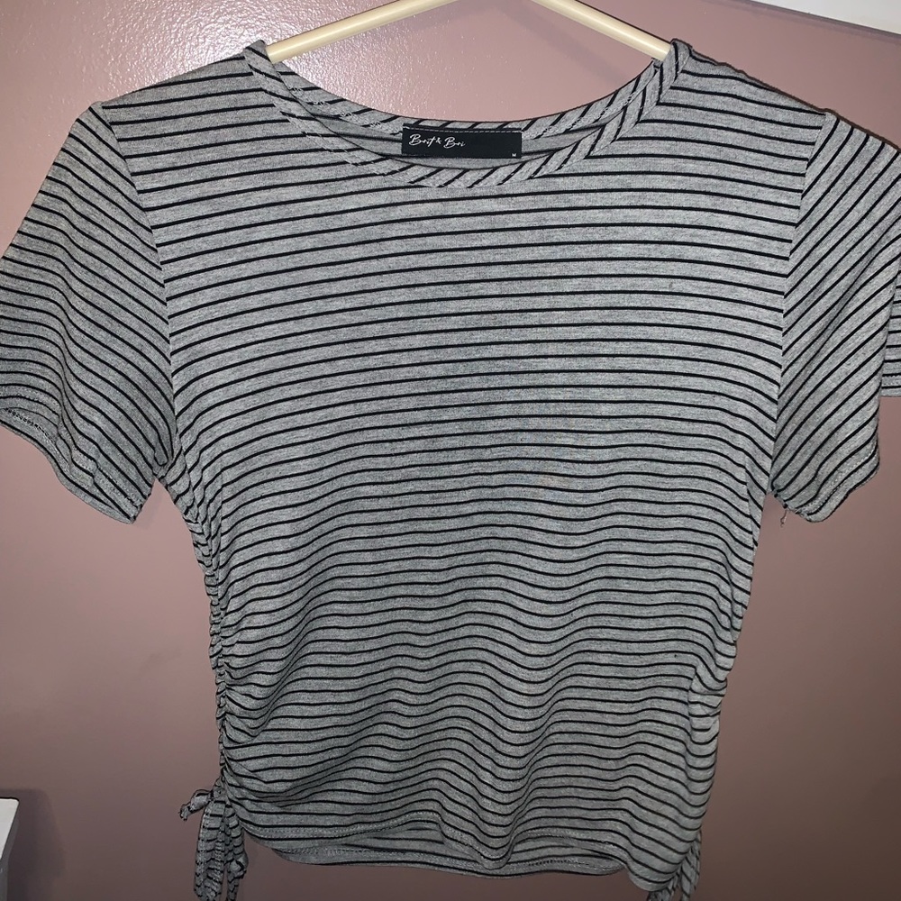 striped short sleeve top